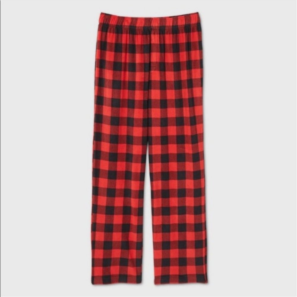 Holiday Buffalo Plaid Fleece Pajama Pants